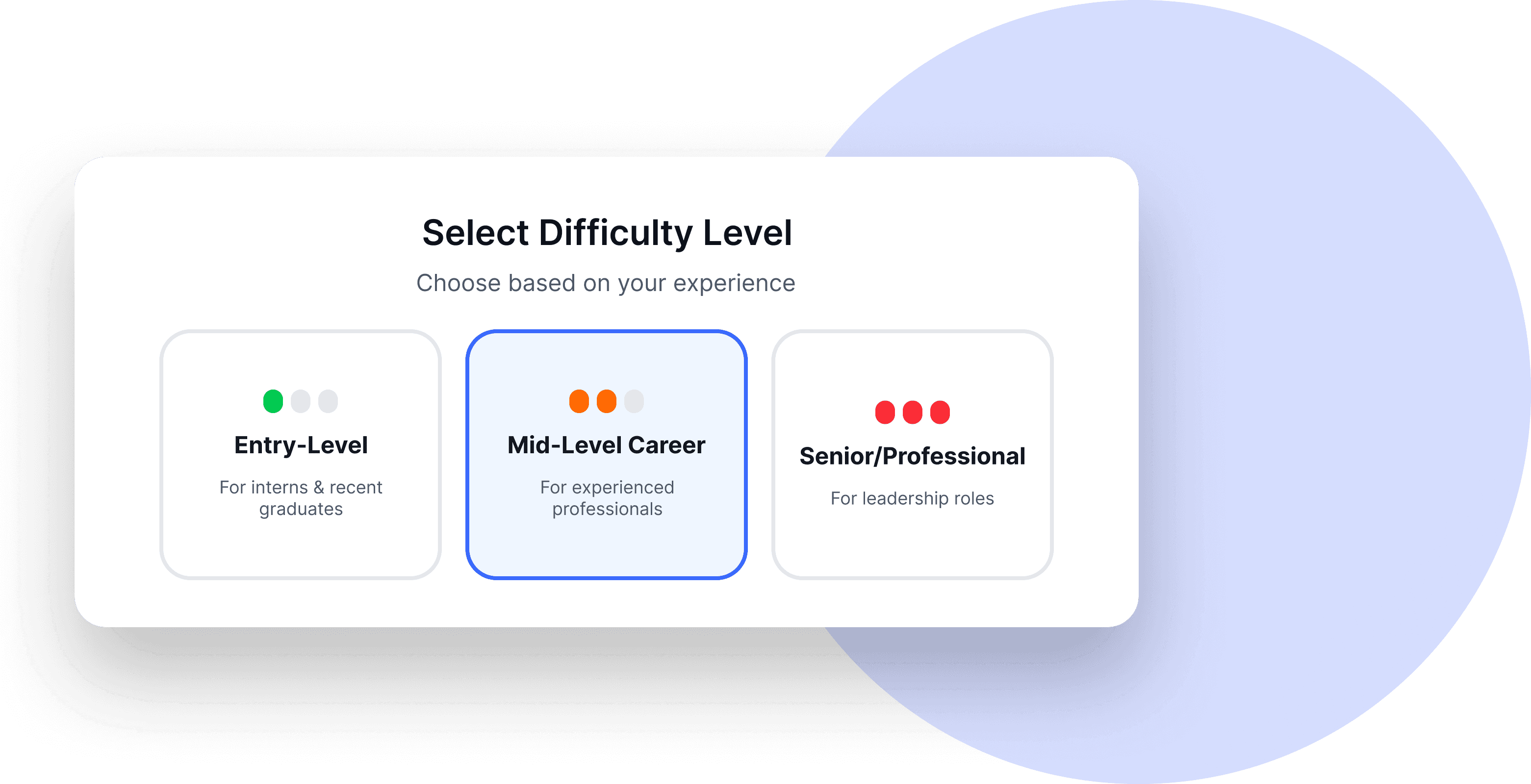 Choose Your Interview Difficulty Level